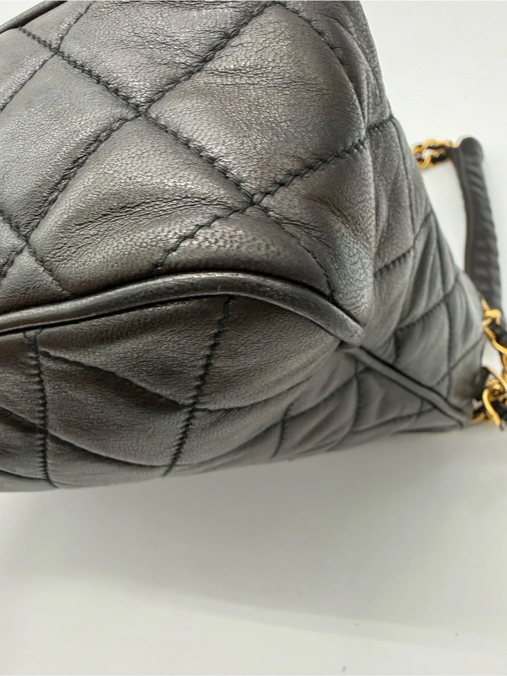 Chanel Vintage Quilted Lambskin Tassel Camera Bag Black - 24K GHW